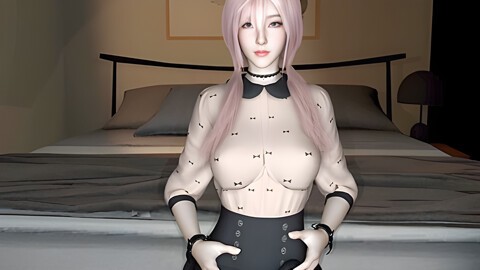 3d Cute Asian Slut With Pink Got Her Asshole Fucked So Hard