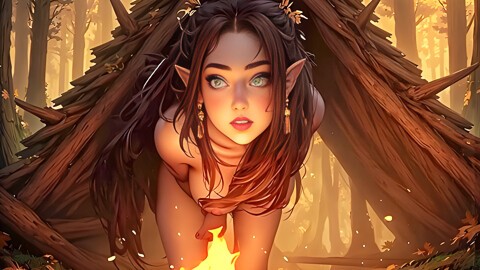 Thessia And The Hunter Asmr Joi Ahegao Face With Car Toon