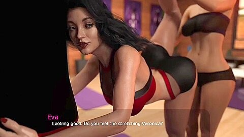 Hot Mature Landlady Does Spicy Yoga With Tenant - Bulge Tease & Flexible Poses