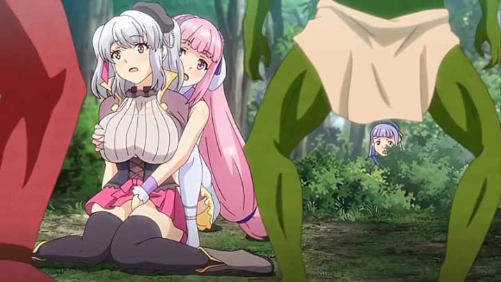 【エロアニメ】（色々突っ込みどころあるけどww）レズ行為中にゴブリンの群れにいつの間にか囲まれてた見習い錬精術士とヤリチン美少年、ヤってる場合じゃない！