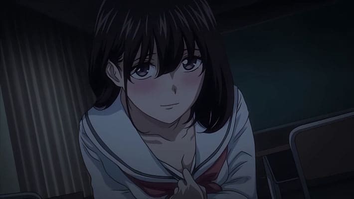 【エロアニメ】憧れの優等生JKを夜の繁華街で助けたら性欲旺盛な裏人格だと判明し…口封じと称して夜の学校で制服のまま濃厚な展開になっちゃう。