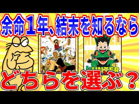 ワンピースorハンター、余命一年で結末を知れるならどっち選ぶ？【2ch面白いスレゆっくり解説】 サムネイル