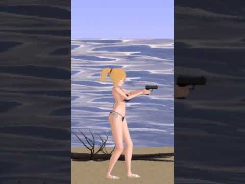 Alisa's Escape　ハンドガン発砲！(水着)　＃拳銃 サムネイル