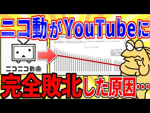 ニコニコ動画がYouTubeに完全敗北した原因ってなに？【2ch面白いスレゆっくり解説】 サムネイル