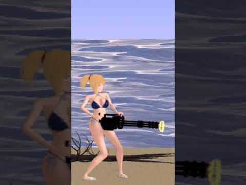 Alisa's Escape　ガトリング発砲！(水着)　＃ガトリング砲 サムネイル